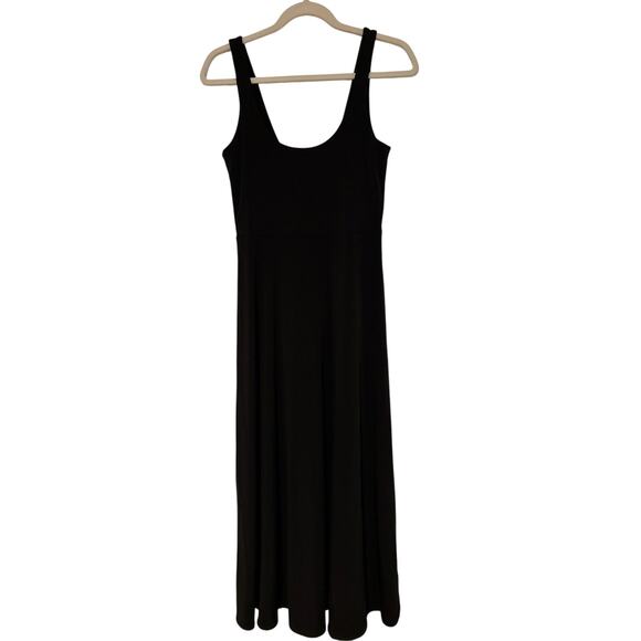 NWOT J.Crew Scoopneck A-line Midi Dress In Matte Jersey Black Size XS - Picture 3 of 8